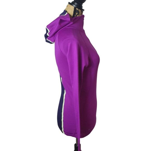 Nike Pro Combat Womens Compression Hoodie XS Dri-Fit Pink Purple Sporty Run Gym - Picture 5 of 9